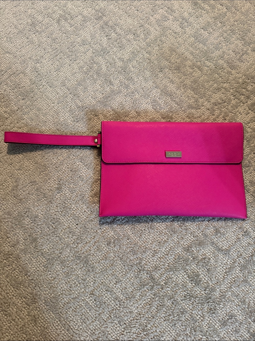 Kate Spade Hot Pink Leather Wristlet Clutch